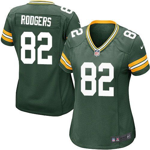Packers #82 Richard Rodgers Green Team Color Women's Stitched NFL Elite Jersey
