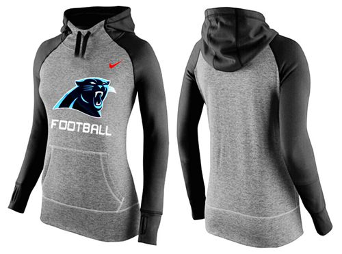Women's Carolina Panthers Performance Hoodie Grey & Black