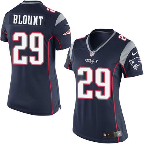 Patriots #29 LeGarrette Blount Navy Blue Team Color Women's Stitched NFL New Elite Jersey