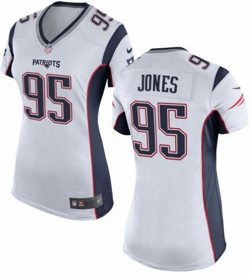 Patriots #95 Chandler Jones White Women's Stitched NFL New Elite Jersey