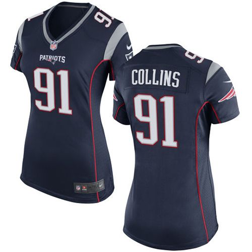 Patriots #91 Jamie Collins Navy Blue Team Color Women's Stitched NFL New Elite Jersey