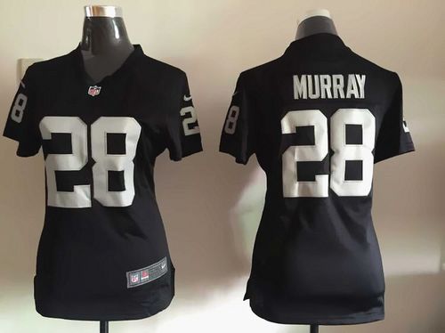Raiders #28 Latavius Murray Black Team Color Women's Stitched NFL Elite Jersey
