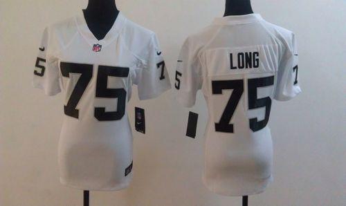 Raiders #75 Howie Long White Women's Stitched NFL Elite Jersey