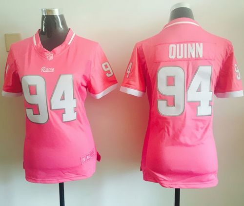 Rams #94 Robert Quinn Pink Women's Stitched NFL Elite Bubble Gum Jersey