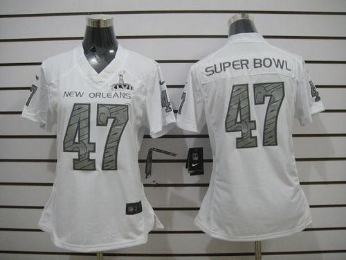 New Orleans White Super Bowl XLVII Women's Elite Jersey