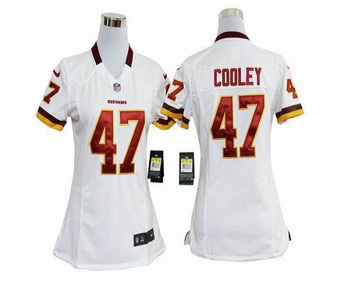 Redskins #47 Chris Coole White Women's Stitched NFL Elite Jersey