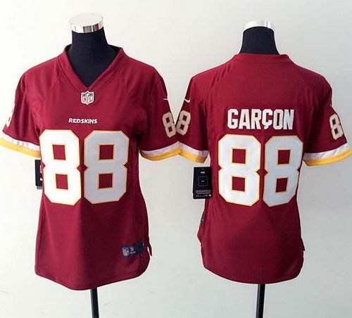 Redskins #88 Pierre Garcon Burgundy Red Team Color Women's Stitched NFL Elite Jersey