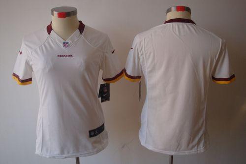 Redskins Blank White Women's Stitched NFL Limited Jersey