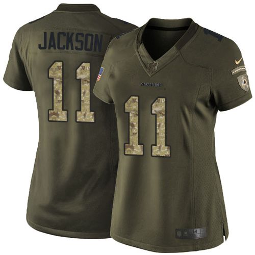 Redskins #11 DeSean Jackson Green Women's Stitched NFL Limited Salute to Service Jersey