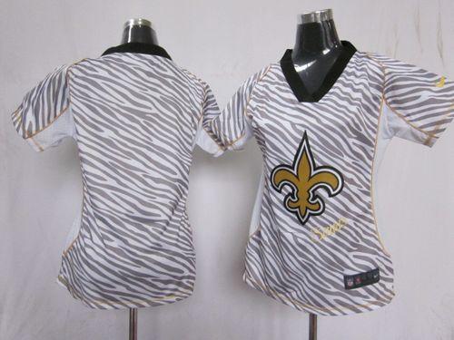 Saints Blank Zebra Women's Stitched NFL Elite Jersey