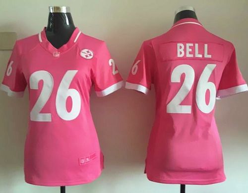 Steelers #26 Le'Veon Bell Pink Women's Stitched NFL Elite Bubble Gum Jersey