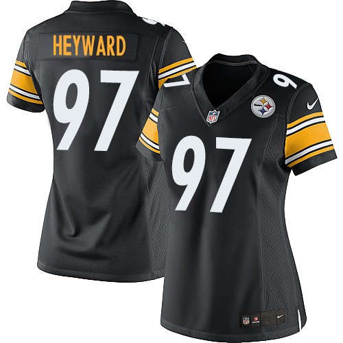 Steelers #97 Cameron Heyward Black Team Color Women's Stitched NFL Elite Jersey