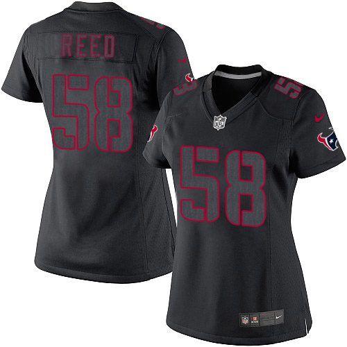 Texans #58 Brooks Reed Black Impact Women's Stitched NFL Limited Jersey