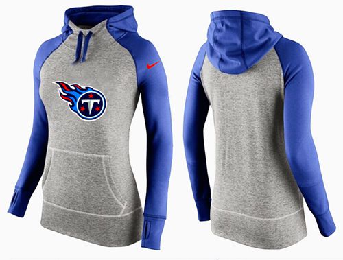Women's Tennessee Titans Performance Hoodie Grey & Blue_2