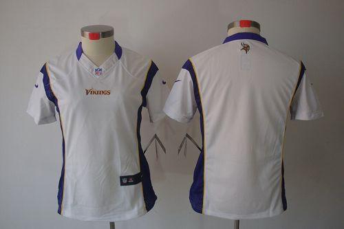 Vikings Blank White Women's Stitched NFL Limited Jersey