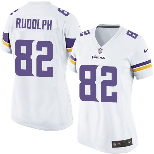 Vikings #82 Kyle Rudolph White Women's Stitched NFL Elite Jersey
