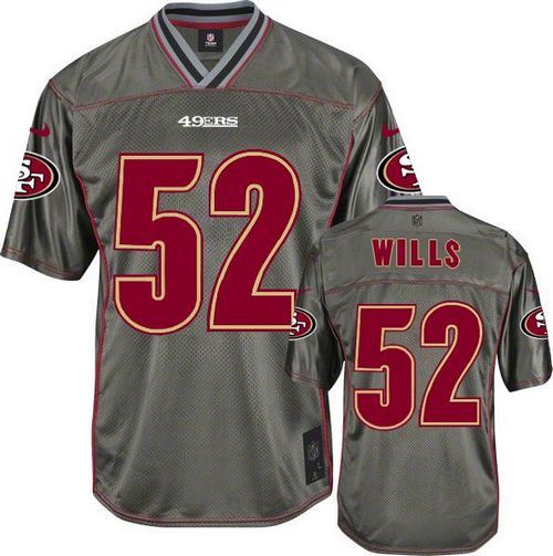49ers #52 Patrick Willis Grey Youth Stitched NFL Elite Vapor Jersey