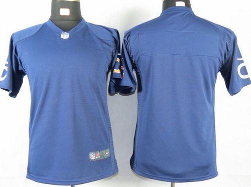 Bears Blank Navy Blue Team Color Youth NFL Game Jersey