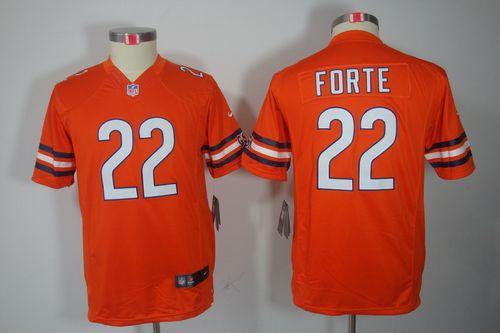 Bears #22 Matt Forte Orange Alternate Youth Stitched NFL Limited Jersey
