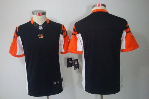 Bengals Blank Black Team Color Youth Stitched NFL Limited Jersey