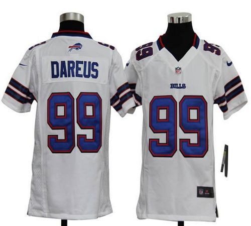 Bills #99 Marcell Dareus White Youth Stitched NFL Elite Jersey