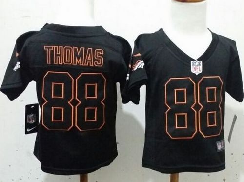 Toddler Broncos #88 Demaryius Thomas Lights Out Black Stitched NFL Elite Jersey