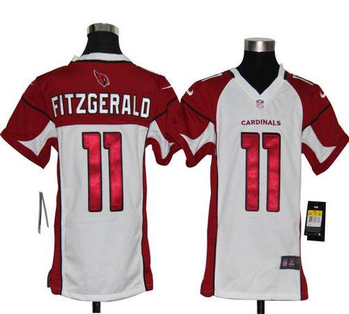 Cardinals #11 Larry Fitzgerald White Youth Stitched NFL Elite Jersey