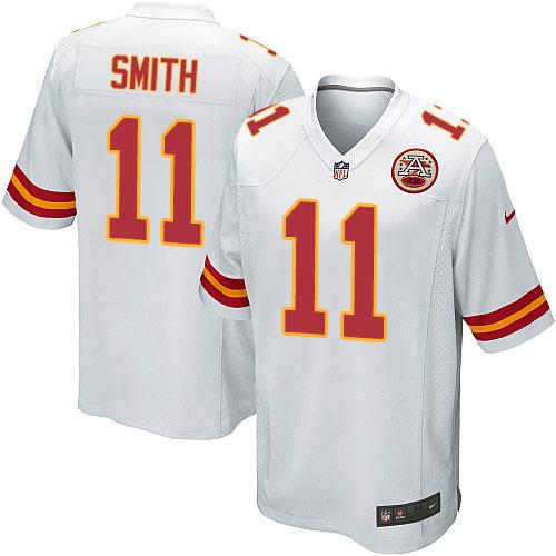 Chiefs #11 Alex Smith White Youth Stitched NFL Elite Jersey