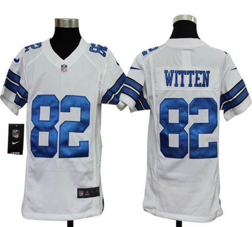 Cowboys #82 Jason Witten White Youth Stitched NFL Elite Jersey