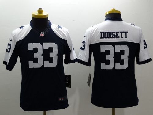 Cowboys #33 Tony Dorsett Navy Blue Thanksgiving Youth Throwback Stitched NFL Limited Jersey