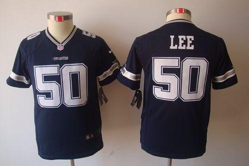 Cowboys #50 Sean Lee Navy Blue Team Color Youth Stitched NFL Limited Jersey