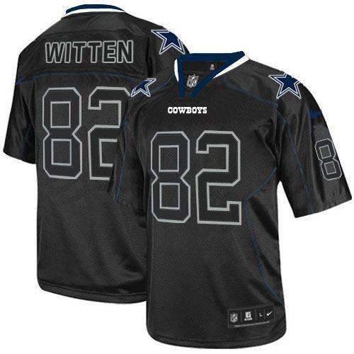 Cowboys #82 Jason Witten Lights Out Black Youth Stitched NFL Elite Jersey
