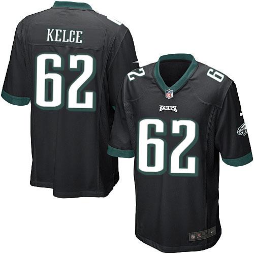 Eagles #62 Jason Kelce Black Alternate Youth Stitched NFL New Elite Jersey