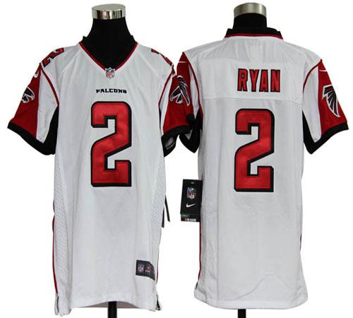 Falcons #2 Matt Ryan White Youth Stitched NFL Elite Jersey