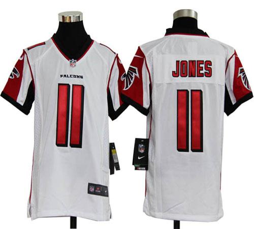 Falcons #11 Julio Jones White Youth Stitched NFL Elite Jersey