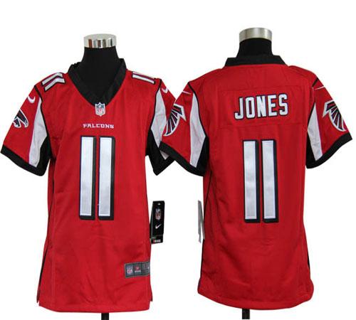 Falcons #11 Julio Jones Red Team Color Youth Stitched NFL Elite Jersey