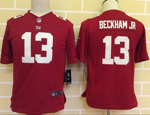 Giants #13 Odell Beckham Jr Red Alternate Youth Stitched NFL Elite Jersey