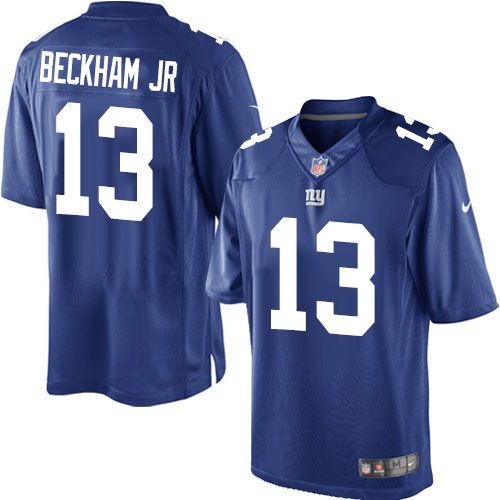 Giants #13 Odell Beckham Jr Royal Blue Team Color Youth Stitched NFL Limited Jersey