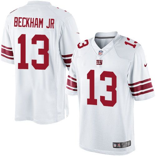 Giants #13 Odell Beckham Jr White Youth Stitched NFL Limited Jersey