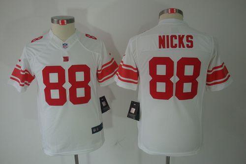 Giants #88 Hakeem Nicks White Youth Stitched NFL Limited Jersey