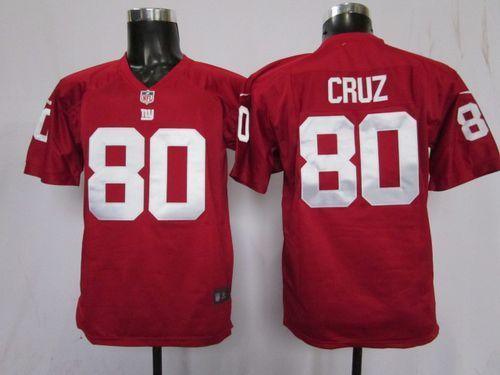 Giants #80 Victor Cruz Red Alternate Youth Stitched NFL Elite Jersey
