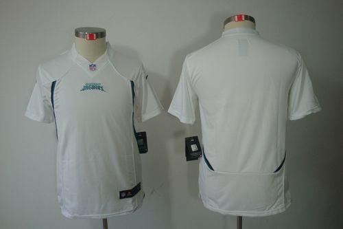 Jaguars Blank White Youth Stitched NFL Limited Jersey