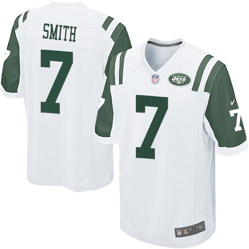 Jets #7 Geno Smith White Youth Stitched NFL Elite Jersey