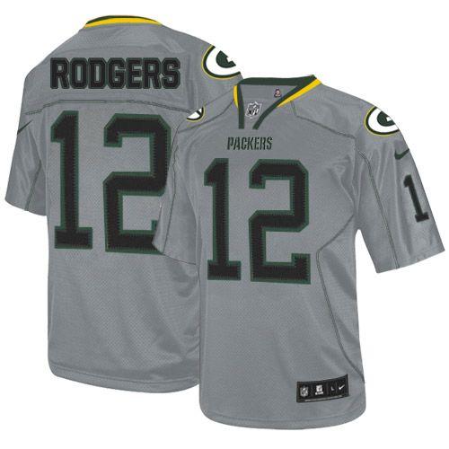 Packers #12 Aaron Rodgers Lights Out Grey Youth Stitched NFL Elite Jersey