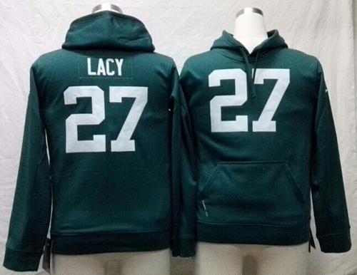 Packers #27 Eddie Lacy Green Youth Pullover NFL Hoodie