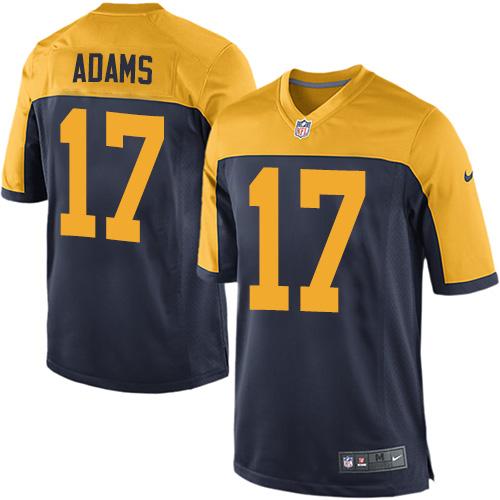 Packers #17 Davante Adams Navy Blue Alternate Youth Stitched NFL New Elite Jersey