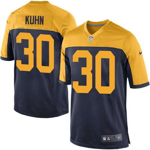 Packers #30 John Kuhn Navy Blue Alternate Youth Stitched NFL New Elite Jersey