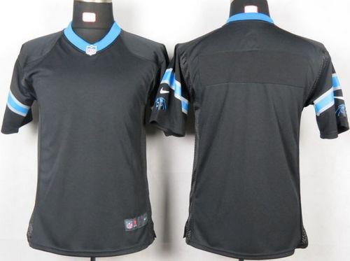 Panthers Blank Black Team Color Youth NFL Game Jersey