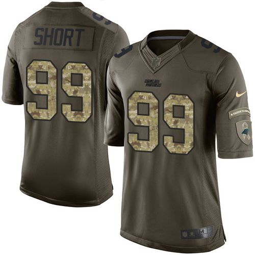 Panthers #99 Kawann Short Green Youth Stitched NFL Limited Salute to Service Jersey