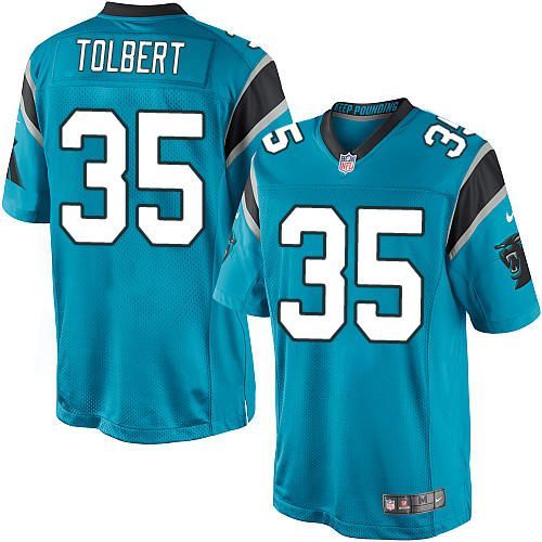 Panthers #35 Mike Tolbert Blue Alternate Youth Stitched NFL Elite Jersey